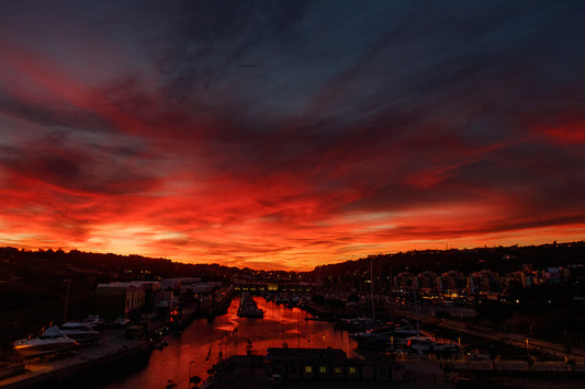 Sunset at Marina de Albufeira (Displyed Framed 73x53)