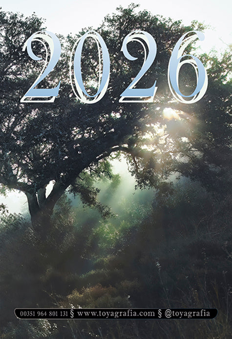 Tree with '2026' superimposed on a natural background