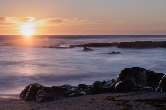 Sunset, at "Manuel Lourenço" beach.